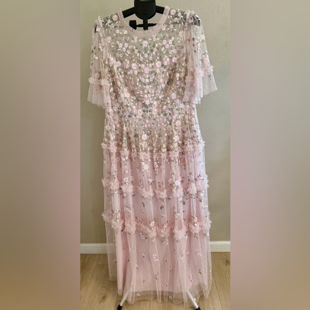 Needle & Thread Pink Floral Maxi Dress